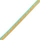 Ribbon text Waves Turquoise blue-orange